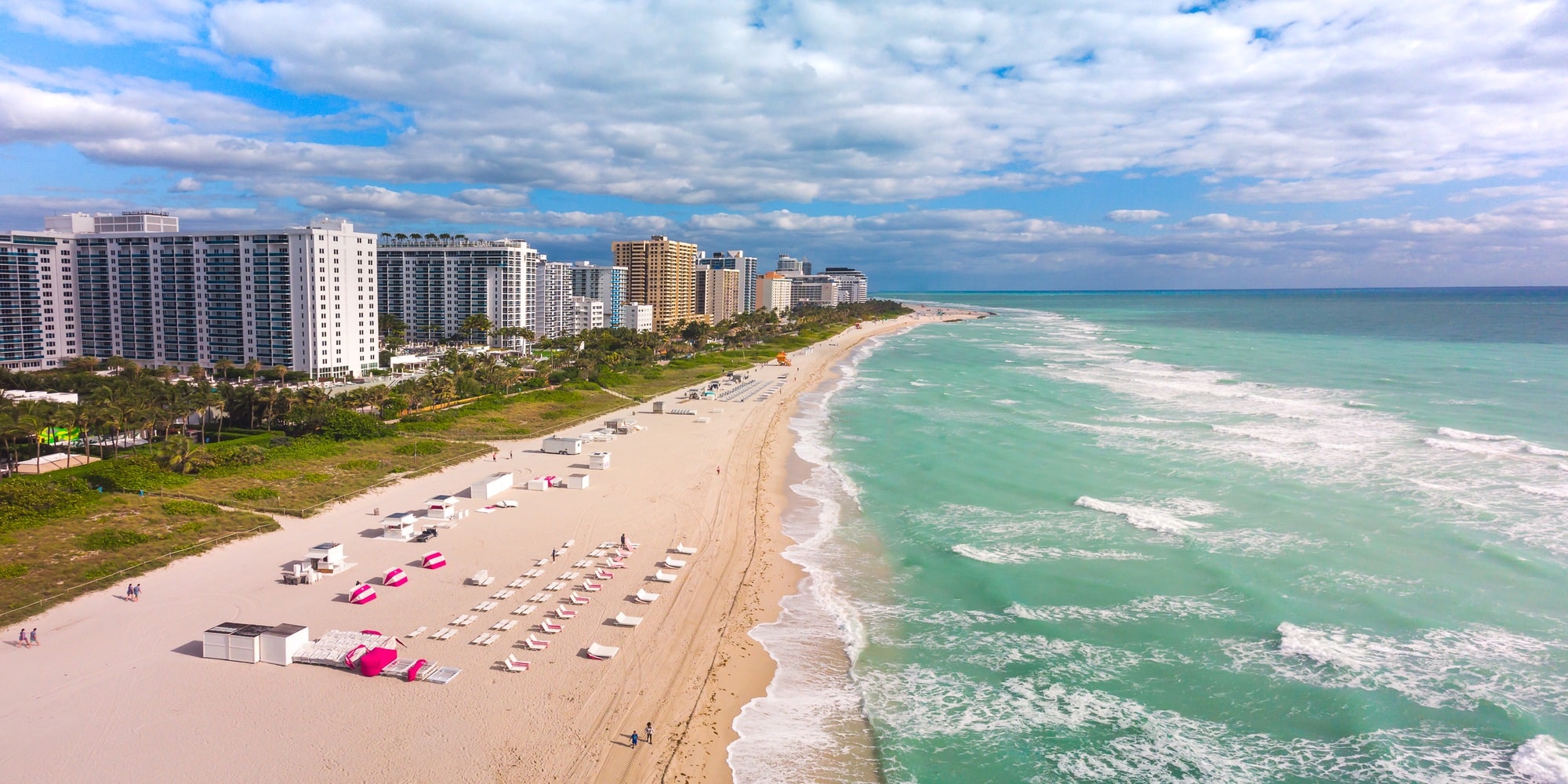 Aerial View of South Beach, Miami, Florida