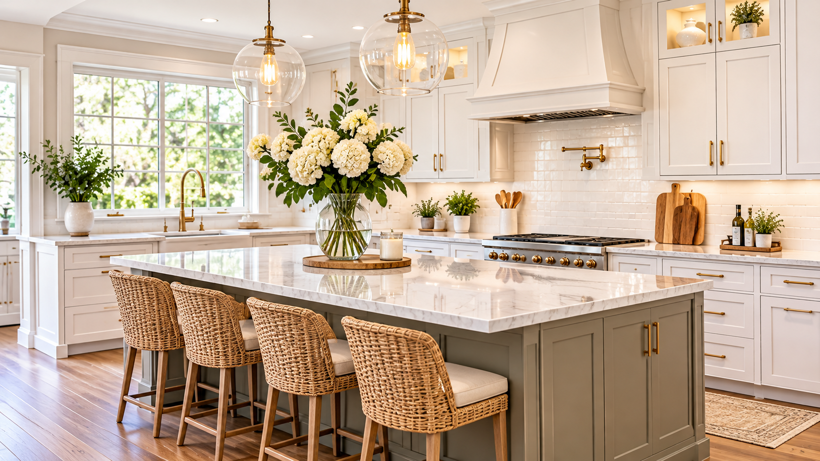 Kitchen design inspiration featuring island and cabinetry