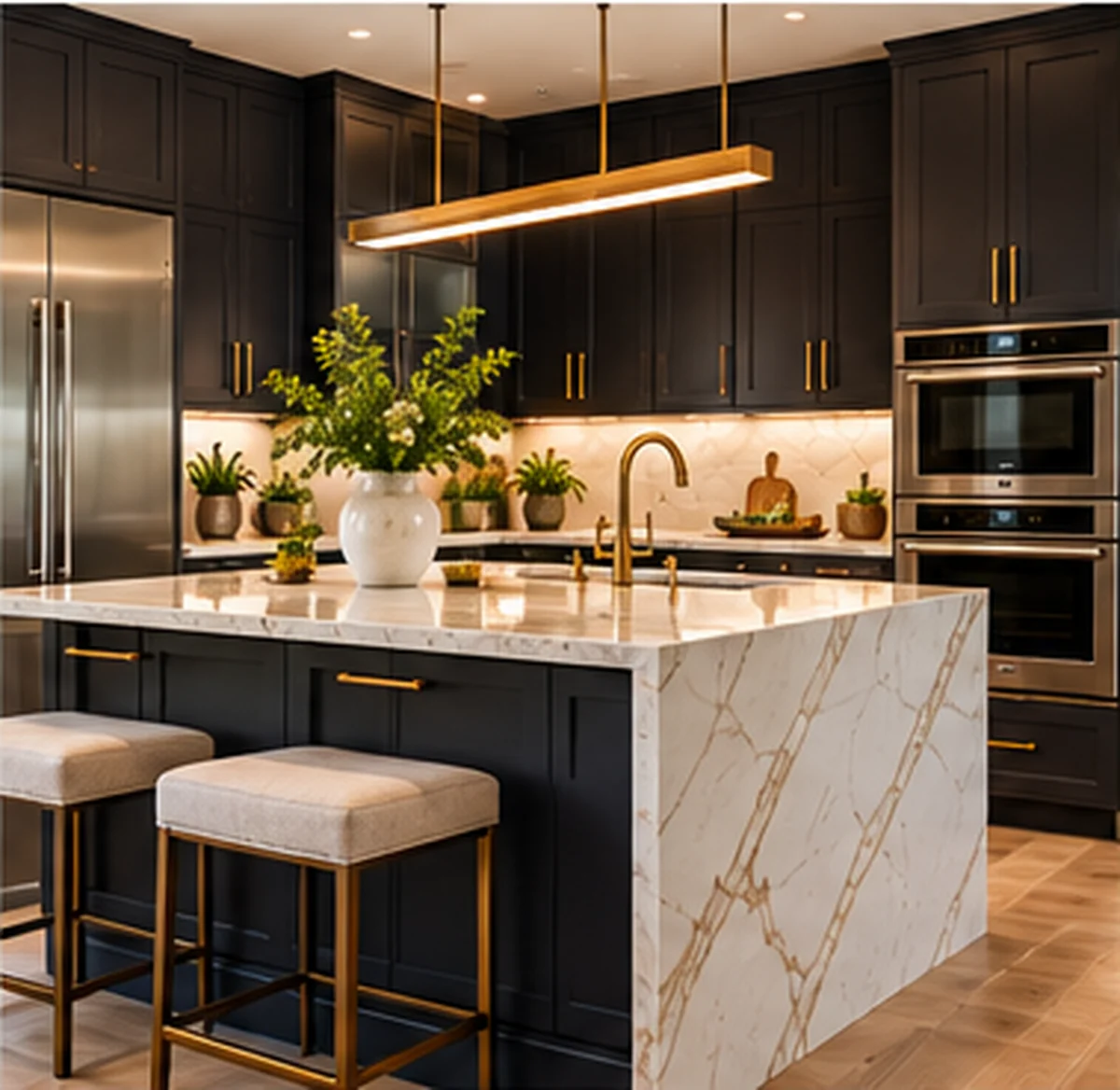 Modern kitchen with streamlined cabinetry