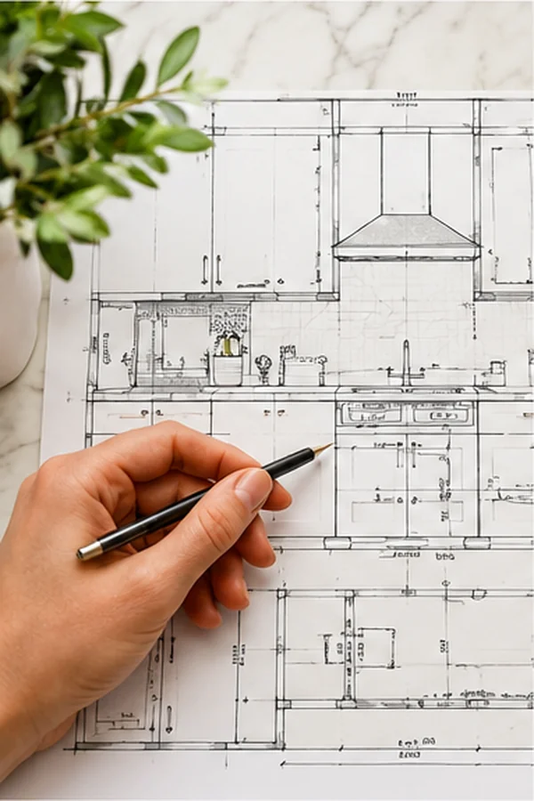 Kitchen design plans and layout drawings