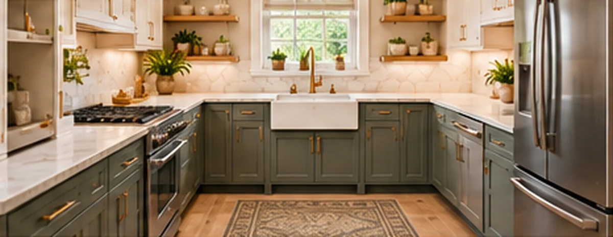 U-shaped kitchen layout